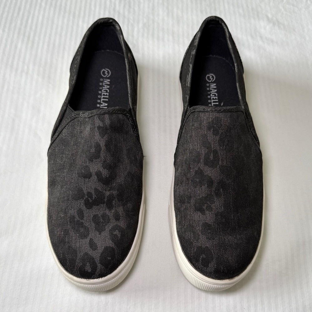 Magellan Outdoors Black Leopard Print Slip-On Shoes | Size 8